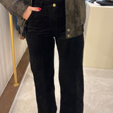 Pantalon droit velours côtelé