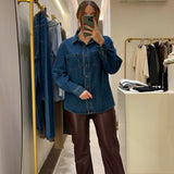 Pantalon droit ciré