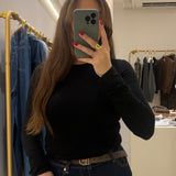 T shirt noir voilé
