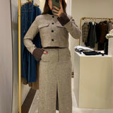 Jupe longue contrasté