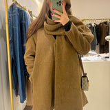 Manteau écharpe amovible
