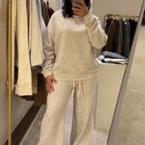sweat oversize beige