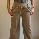 Pantalon en velours beige