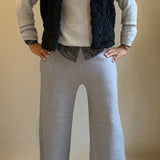 Pantalon en maille gris