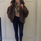 fourrure vegan a capuche