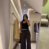 Pantalon oversize fluide taille boxer