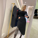 JUPE LONGUE EN JEANS ET BORDURE STRASS