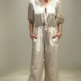 Combinaison manches ballon beige