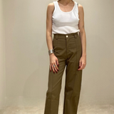 Pantalon classique vert kaki