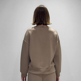 Sweat-shirt uni marron clair