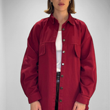 Surchemise jean bordeaux