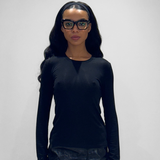 T-shirt transparent noir