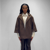 Veste quadrillée marron