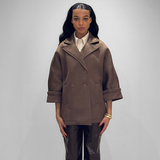 Veste quadrillée marron