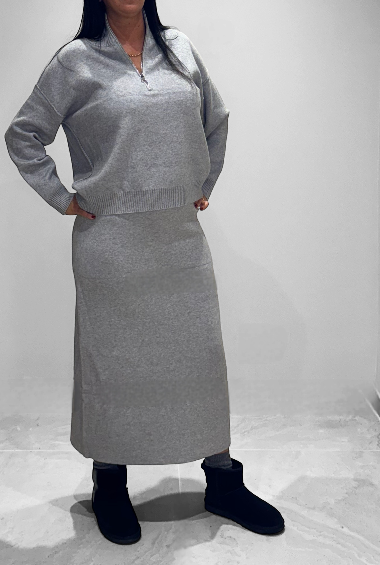 Jupe longue en maille