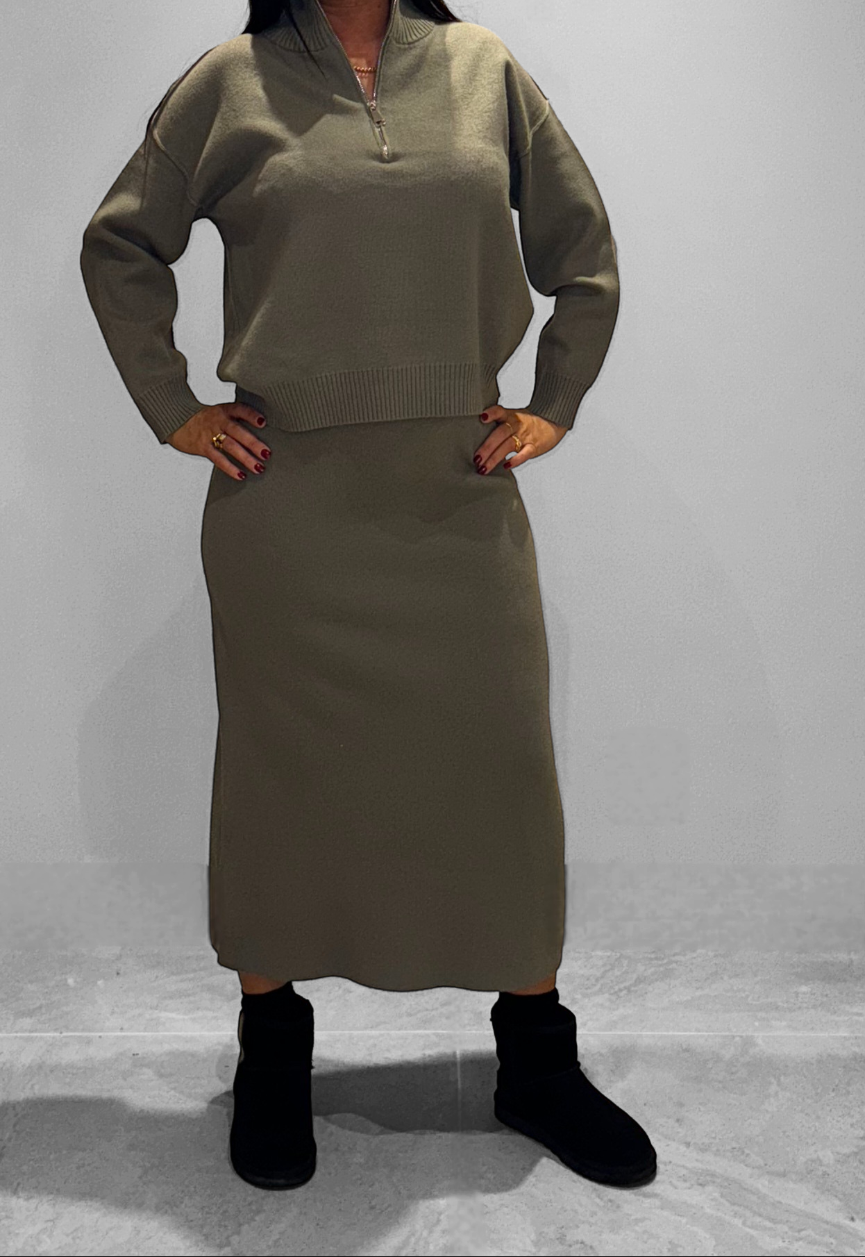Jupe longue en maille