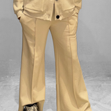 Pantalon plissé beige