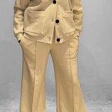 Pantalon plissé beige