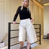 bermuda tailleur "monaco" beige